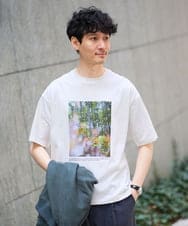 KHKGD19049 a.v.v MEN(アー・ヴェ・ヴェ) 【コラボ/接触冷感】フォトグラファーコラボワイドシルエットカットソー ホワイト