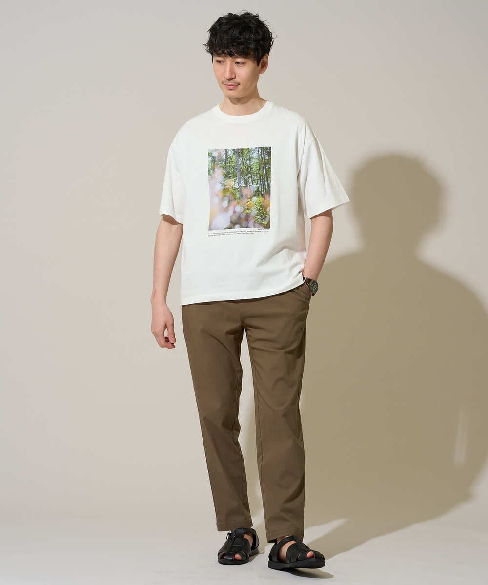 KHKGD19049 a.v.v MEN(アー・ヴェ・ヴェ) 【コラボ/接触冷感】フォトグラファーコラボワイドシルエットカットソー ホワイト