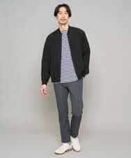 KHKGD23049 a.v.v MEN(アー・ヴェ・ヴェ) 【洗濯機で洗える】ベーシックボーダーカットソー ネイビー