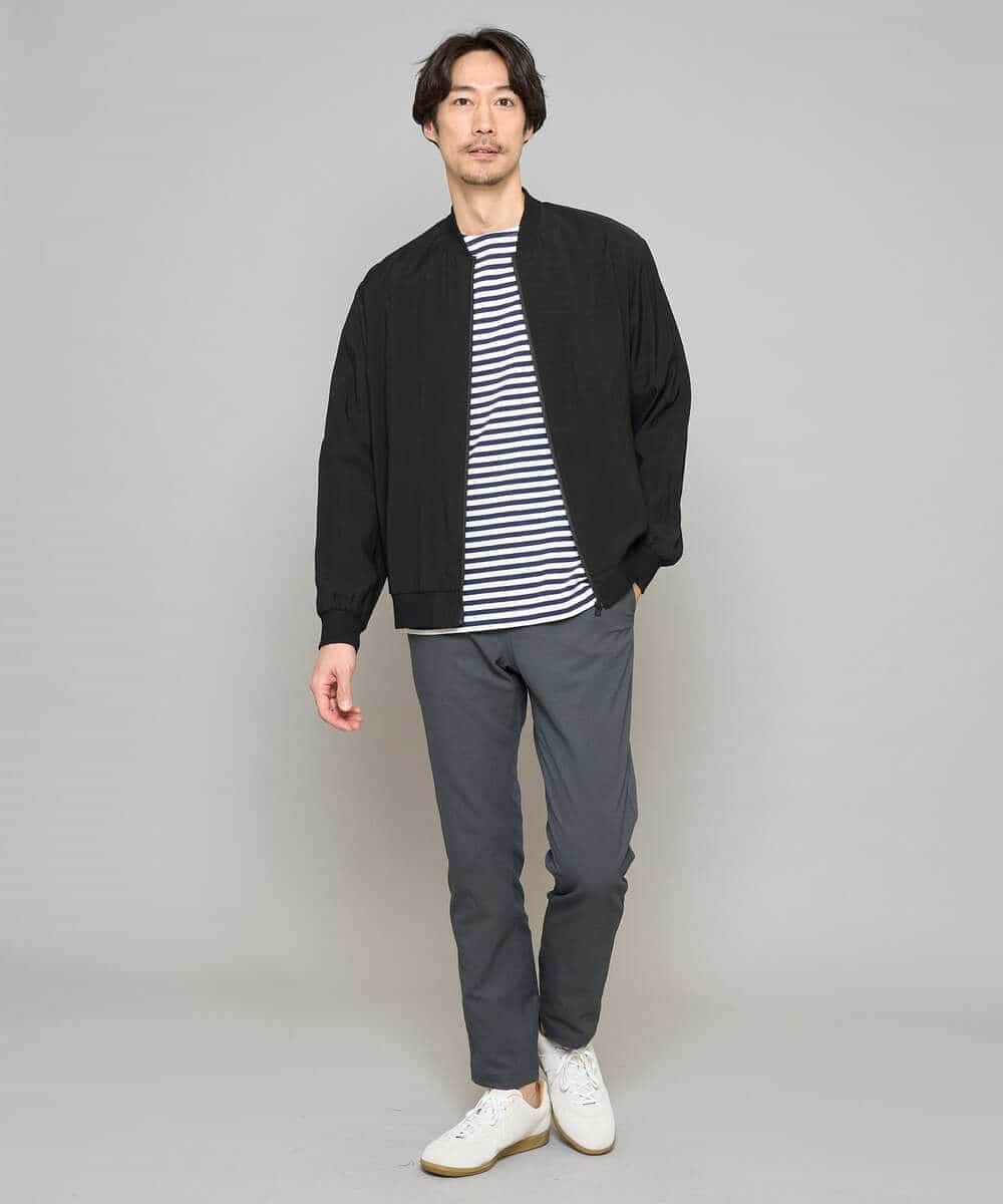 KHKGD23049 a.v.v MEN(アー・ヴェ・ヴェ) 【洗濯機で洗える】ベーシックボーダーカットソー ネイビー