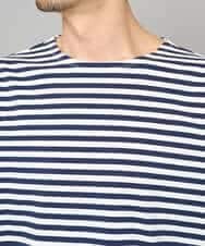 KHKGD23049 a.v.v MEN(アー・ヴェ・ヴェ) 【洗濯機で洗える】ベーシックボーダーカットソー ネイビー