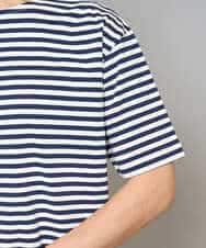 KHKGD23049 a.v.v MEN(アー・ヴェ・ヴェ) 【洗濯機で洗える】ベーシックボーダーカットソー ネイビー