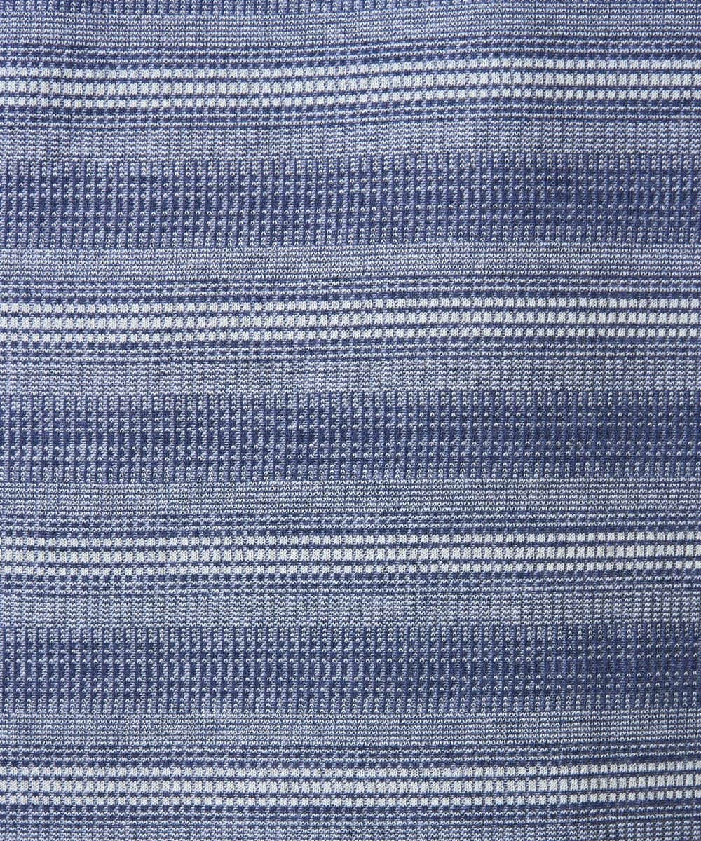 KHKGD24049 a.v.v MEN(アー・ヴェ・ヴェ) 【イージーケア/洗濯機で洗える】ワッフルランダムボーダーカットソー グレー