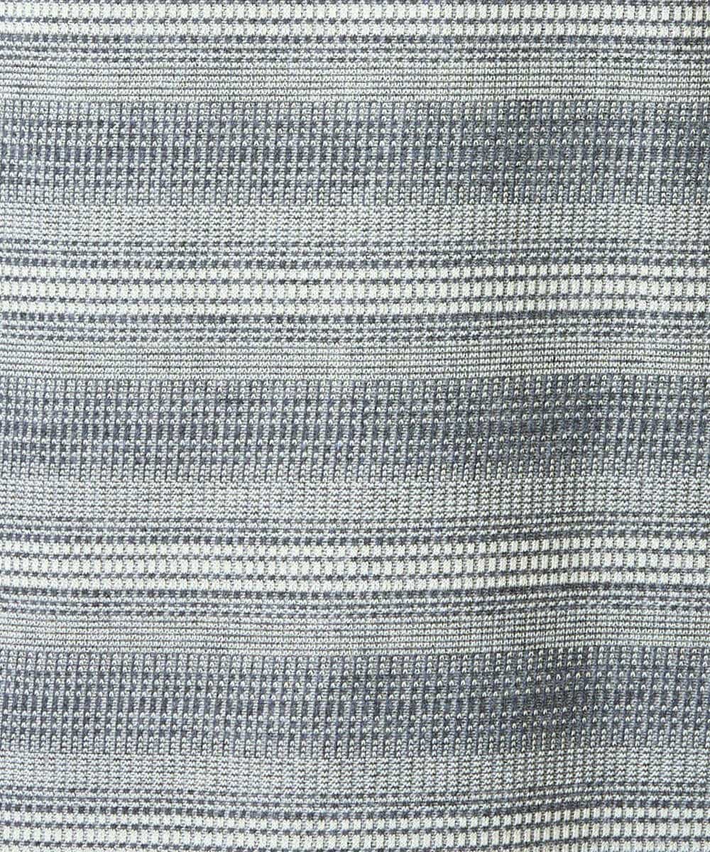 KHKGD24049 a.v.v MEN(アー・ヴェ・ヴェ) 【イージーケア/洗濯機で洗える】ワッフルランダムボーダーカットソー グレー