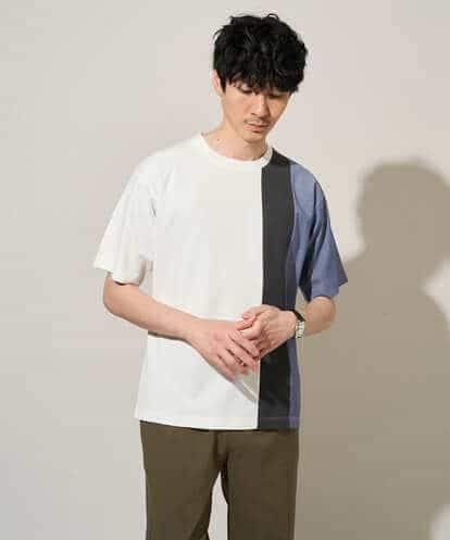 KHKGD27059 a.v.v MEN 【洗濯機で洗える】タテキリカエカットソー