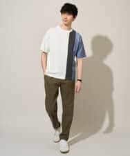 KHKGD27059 a.v.v MEN(アー・ヴェ・ヴェ) 夏の一枚着で人気！【洗濯機で洗える】デザテクカットソー ブラック