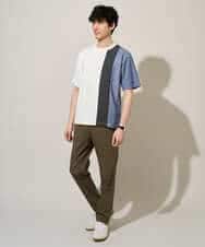 KHKGD27059 a.v.v MEN(アー・ヴェ・ヴェ) 夏の一枚着で人気！【洗濯機で洗える】デザテクカットソー ブラック