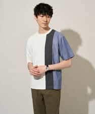 KHKGD27059 a.v.v MEN(アー・ヴェ・ヴェ) 夏の一枚着で人気！【洗濯機で洗える】デザテクカットソー ブラック