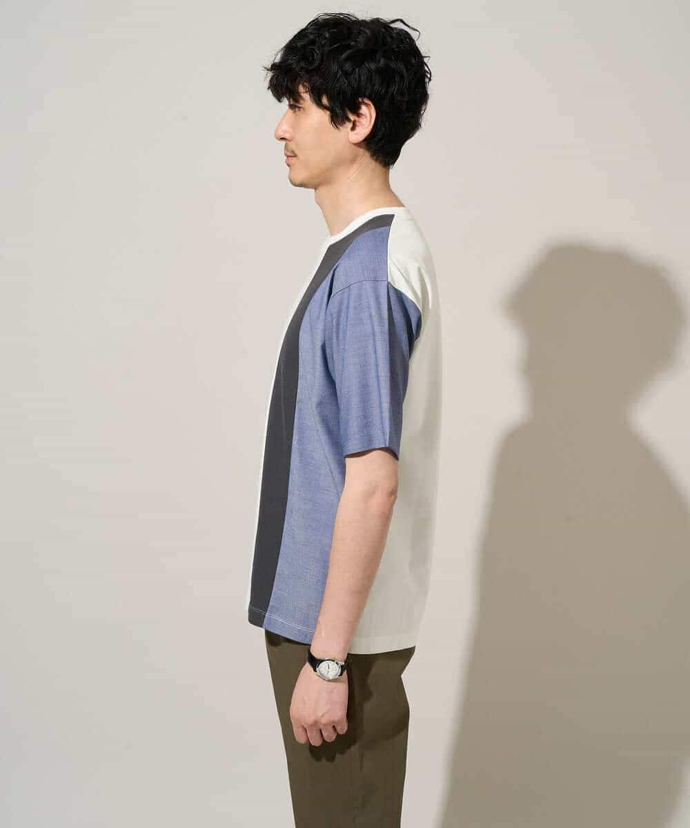 KHKGD27059 a.v.v MEN(アー・ヴェ・ヴェ) 夏の一枚着で人気！【洗濯機で洗える】デザテクカットソー ブラック