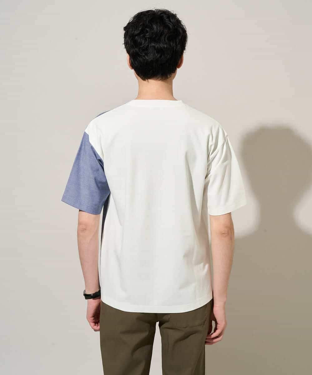 KHKGD27059 a.v.v MEN(アー・ヴェ・ヴェ) 夏の一枚着で人気！【洗濯機で洗える】デザテクカットソー ブラック