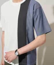 KHKGD27059 a.v.v MEN(アー・ヴェ・ヴェ) 夏の一枚着で人気！【洗濯機で洗える】デザテクカットソー ブラック