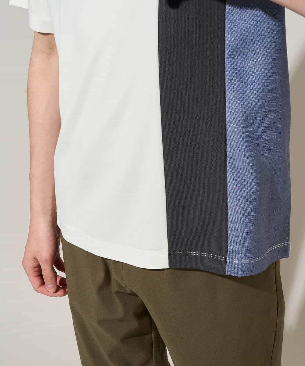 KHKGD27059 a.v.v MEN(アー・ヴェ・ヴェ) 夏の一枚着で人気！【洗濯機で洗える】デザテクカットソー ブラック