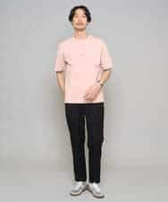 KHKGD29039 a.v.v MEN(アー・ヴェ・ヴェ) 【イージーケア/洗濯機で洗える/速乾/毛玉になりにくい/接触冷感】ミニロゴプリントセミワイドシルエットカットソー ダークグレー