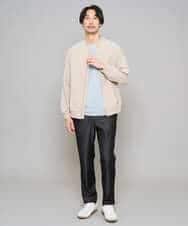 KHKGD29039 a.v.v MEN(アー・ヴェ・ヴェ) 【イージーケア/洗濯機で洗える/速乾/毛玉になりにくい/接触冷感】ミニロゴプリントセミワイドシルエットカットソー ダークグレー