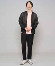 KHKGD29039 a.v.v MEN(アー・ヴェ・ヴェ) 【イージーケア/洗濯機で洗える/速乾/毛玉になりにくい/接触冷感】ミニロゴプリントセミワイドシルエットカットソー ダークグレー