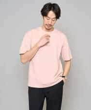 KHKGD29039 a.v.v MEN(アー・ヴェ・ヴェ) 【イージーケア/洗濯機で洗える/速乾/毛玉になりにくい/接触冷感】ミニロゴプリントセミワイドシルエットカットソー ダークグレー