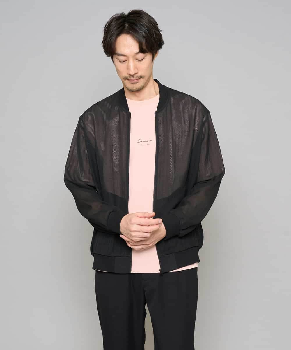 KHKGD29039 a.v.v MEN(アー・ヴェ・ヴェ) 【イージーケア/洗濯機で洗える/速乾/毛玉になりにくい/接触冷感】ミニロゴプリントセミワイドシルエットカットソー ダークグレー