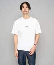 KHKGD29039 a.v.v MEN(アー・ヴェ・ヴェ) 【イージーケア/洗濯機で洗える/速乾/毛玉になりにくい/接触冷感】ミニロゴプリントセミワイドシルエットカットソー ダークグレー