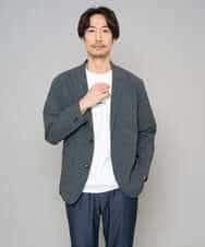 KHKGD29039 a.v.v MEN(アー・ヴェ・ヴェ) 【イージーケア/洗濯機で洗える/速乾/毛玉になりにくい/接触冷感】ミニロゴプリントセミワイドシルエットカットソー ダークグレー