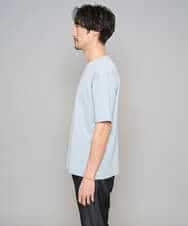 KHKGD29039 a.v.v MEN(アー・ヴェ・ヴェ) 【イージーケア/洗濯機で洗える/速乾/毛玉になりにくい/接触冷感】ミニロゴプリントセミワイドシルエットカットソー ダークグレー