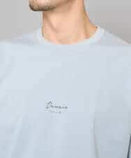 KHKGD29039 a.v.v MEN(アー・ヴェ・ヴェ) 【イージーケア/洗濯機で洗える/速乾/毛玉になりにくい/接触冷感】ミニロゴプリントセミワイドシルエットカットソー ダークグレー