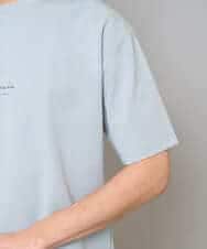 KHKGD29039 a.v.v MEN(アー・ヴェ・ヴェ) 【イージーケア/洗濯機で洗える/速乾/毛玉になりにくい/接触冷感】ミニロゴプリントセミワイドシルエットカットソー ダークグレー