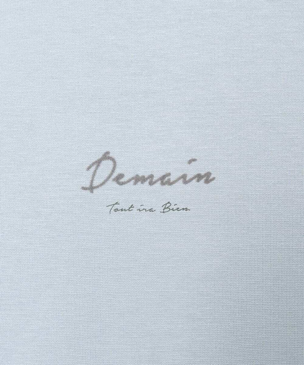 KHKGD29039 a.v.v MEN(アー・ヴェ・ヴェ) 【イージーケア/洗濯機で洗える/速乾/毛玉になりにくい/接触冷感】ミニロゴプリントセミワイドシルエットカットソー ダークグレー