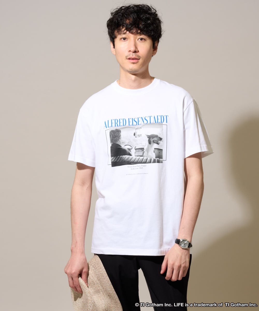 KHKGD30059 a.v.v MEN(アー・ヴェ・ヴェ) ライフピクチャーコレクションプリントＴシャツ ホワイト