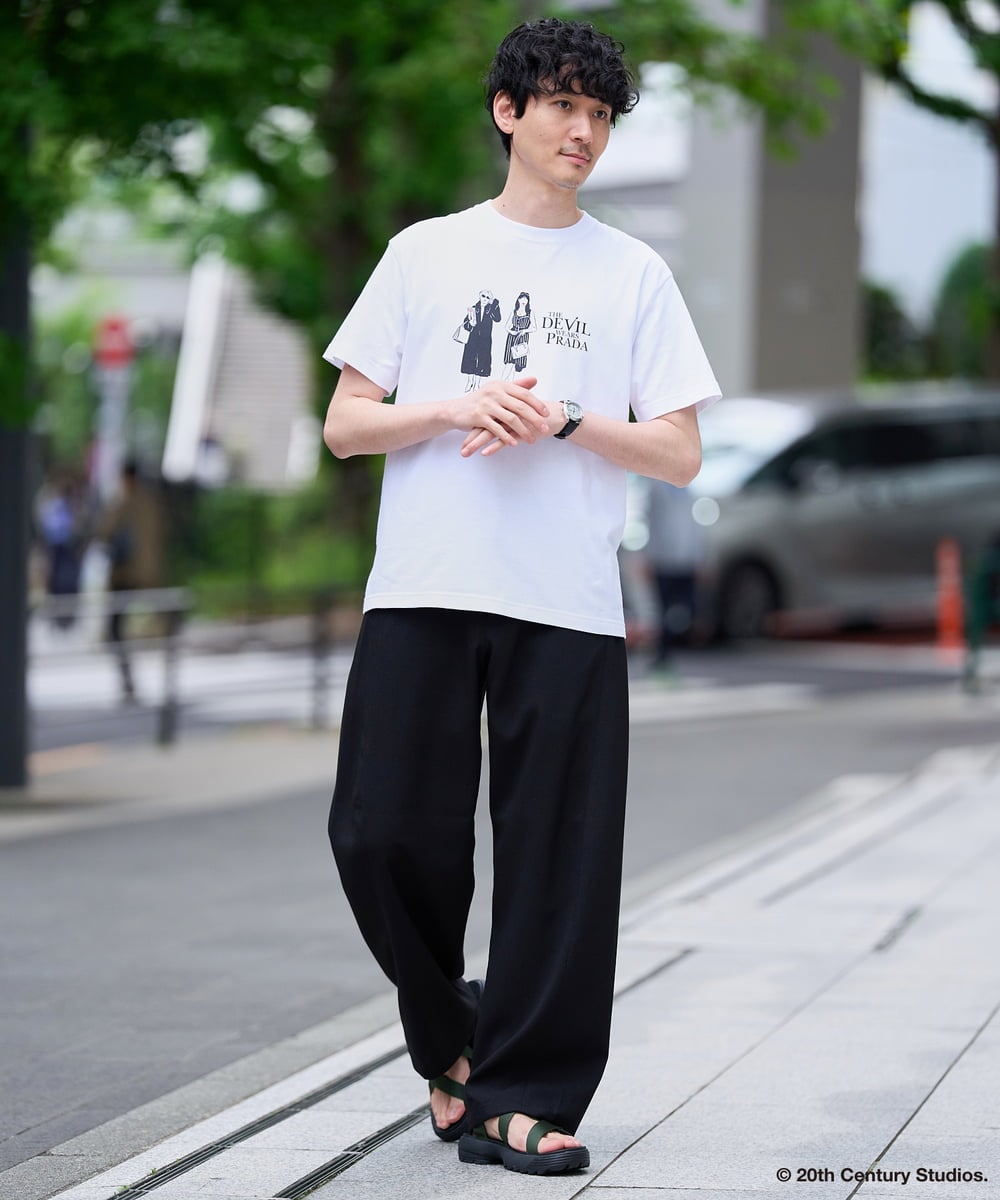 KHKGD32059 a.v.v MEN(アー・ヴェ・ヴェ) プラダヲキタアクマプリントＴシャツ ホワイト