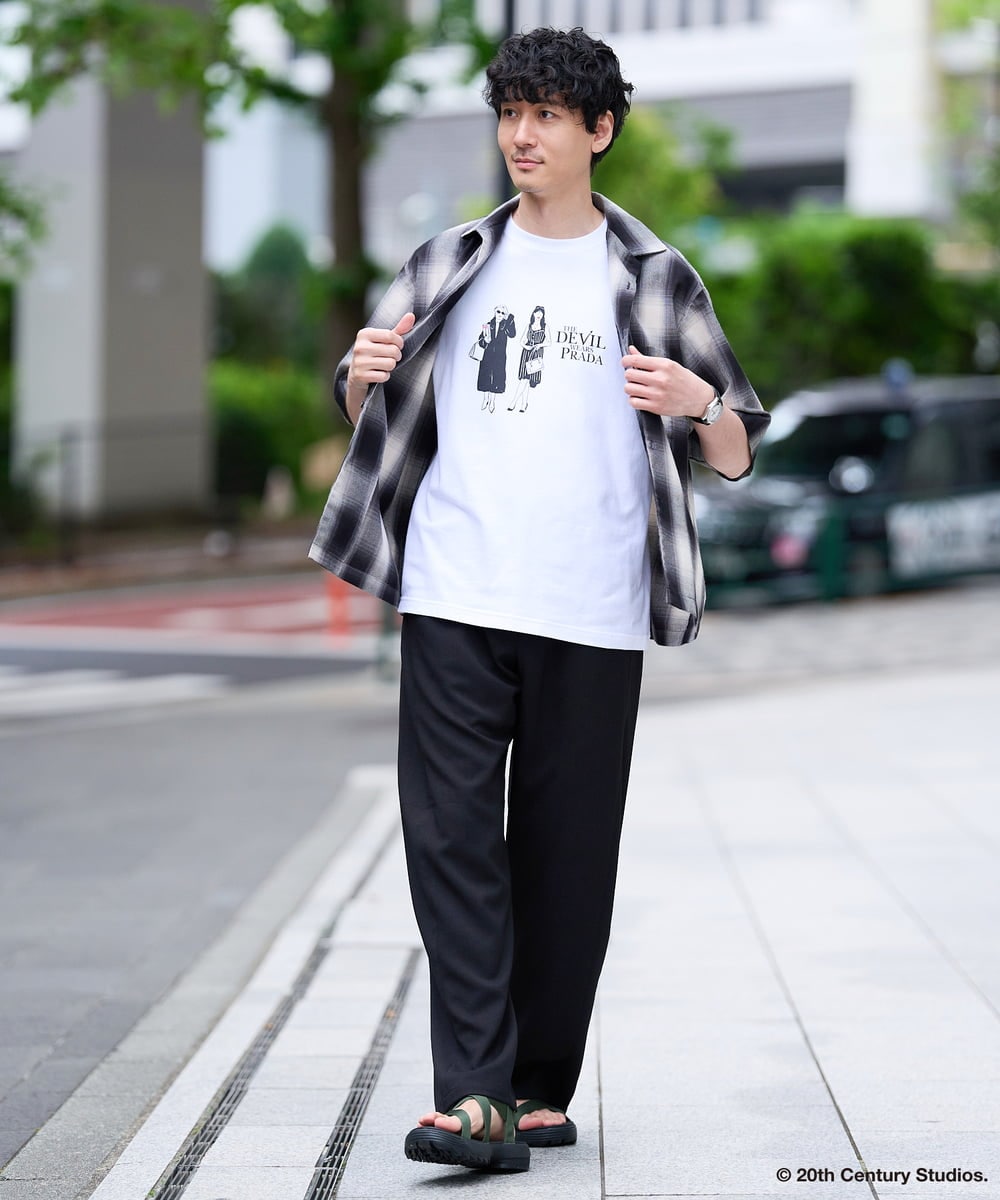 KHKGD32059 a.v.v MEN(アー・ヴェ・ヴェ) プラダヲキタアクマプリントＴシャツ ホワイト
