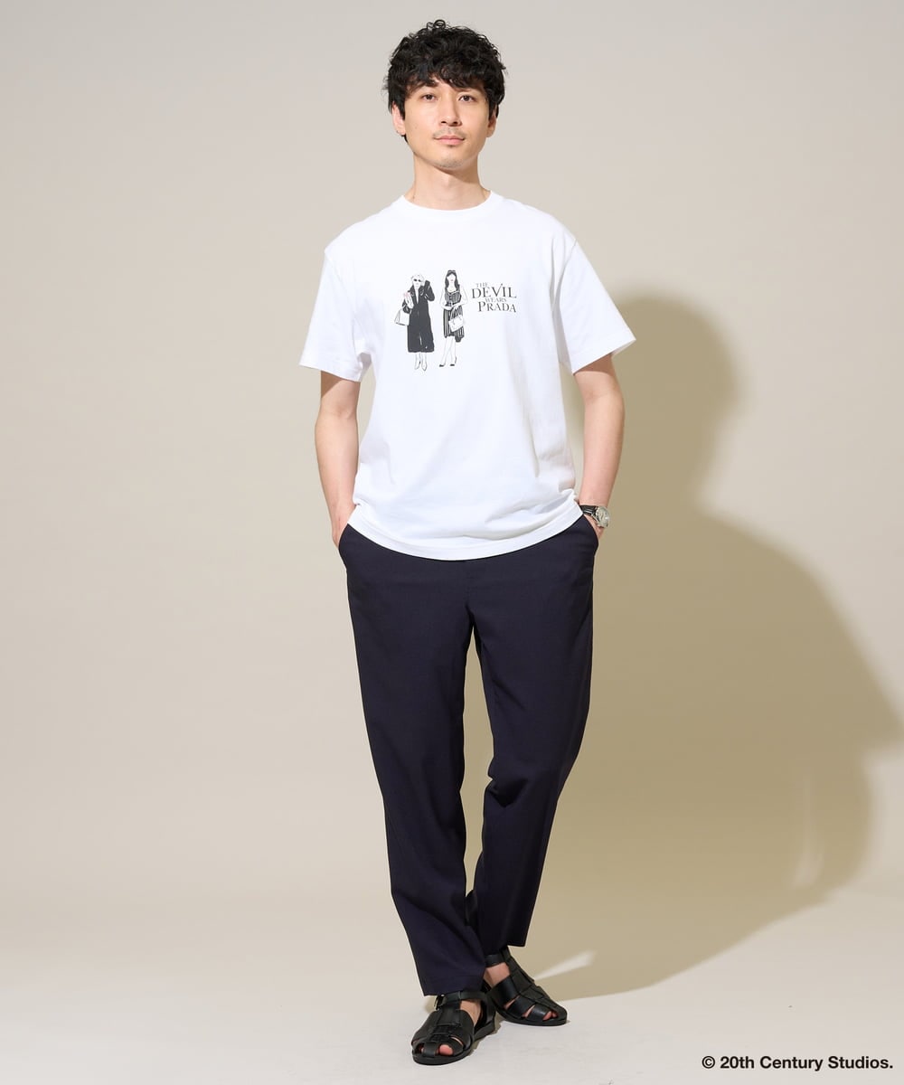KHKGD32059 a.v.v MEN(アー・ヴェ・ヴェ) プラダヲキタアクマプリントＴシャツ ホワイト