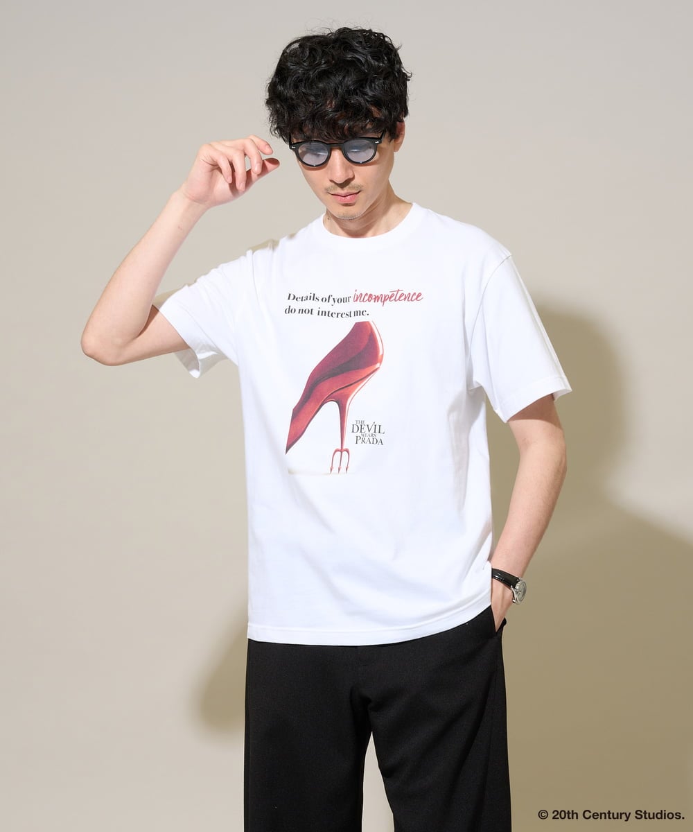 KHKGD33059 a.v.v MEN(アー・ヴェ・ヴェ) プラダヲキタアクマプリントＴシャツ ホワイト