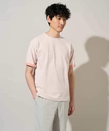 KHKGD37044 a.v.v MEN 【イージーケア/洗濯機で洗える/接触冷感】ヘリンボーンストレッチダブルフェイスカットソー