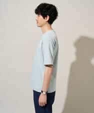 KHKGD37044 a.v.v MEN(アー・ヴェ・ヴェ) 【イージーケア/洗濯機で洗える/接触冷感】ヘリンボーンストレッチダブルフェイスカットソー ネイビー