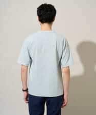 KHKGD37044 a.v.v MEN(アー・ヴェ・ヴェ) 【イージーケア/洗濯機で洗える/接触冷感】ヘリンボーンストレッチダブルフェイスカットソー ネイビー