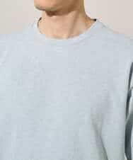 KHKGD37044 a.v.v MEN(アー・ヴェ・ヴェ) 【イージーケア/洗濯機で洗える/接触冷感】ヘリンボーンストレッチダブルフェイスカットソー ネイビー