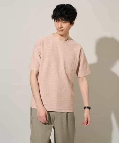 KHKGD38049 a.v.v MEN 【イージーケア/洗濯機で洗える】タックメランジセミワイドシルエットクルーネックカットソー