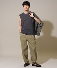 KHKGD39019 a.v.v MEN(アー・ヴェ・ヴェ) 【雑誌MonoMax６月号掲載】ノースリーブカットソー【接触冷感】 ブラック