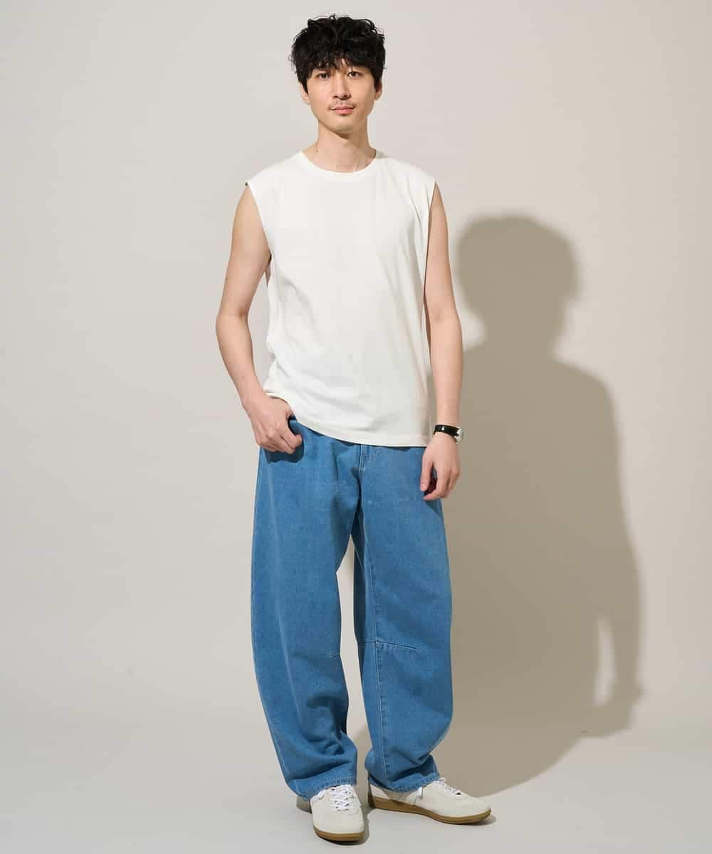 KHKGD39019 a.v.v MEN(アー・ヴェ・ヴェ) 【接触冷感】ノースリーブカットソー ブラック