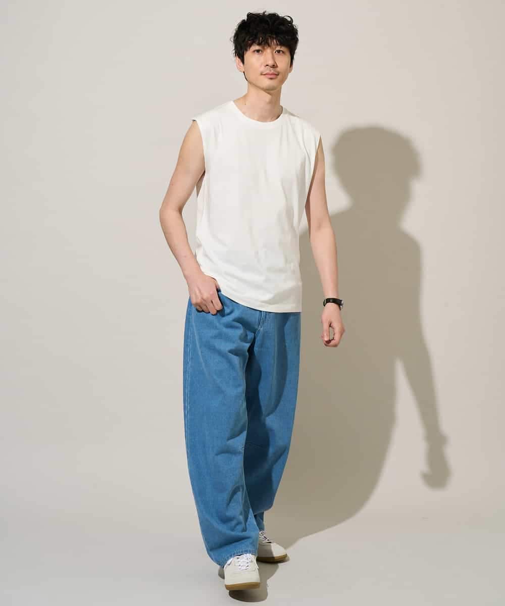 KHKGD39019 a.v.v MEN(アー・ヴェ・ヴェ) 【接触冷感】ノースリーブカットソー ブラック