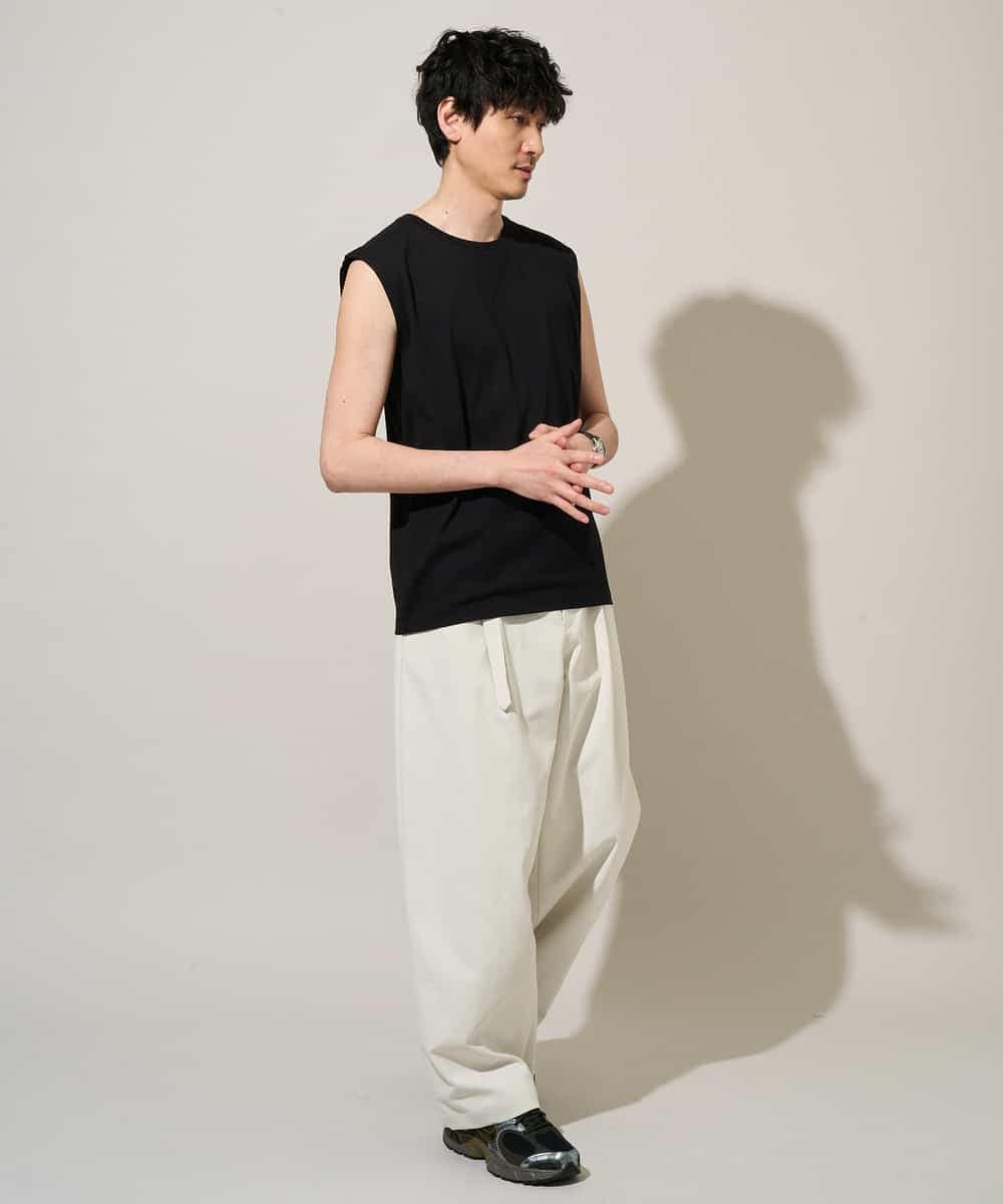 KHKGD39019 a.v.v MEN(アー・ヴェ・ヴェ) 【接触冷感】ノースリーブカットソー ブラック