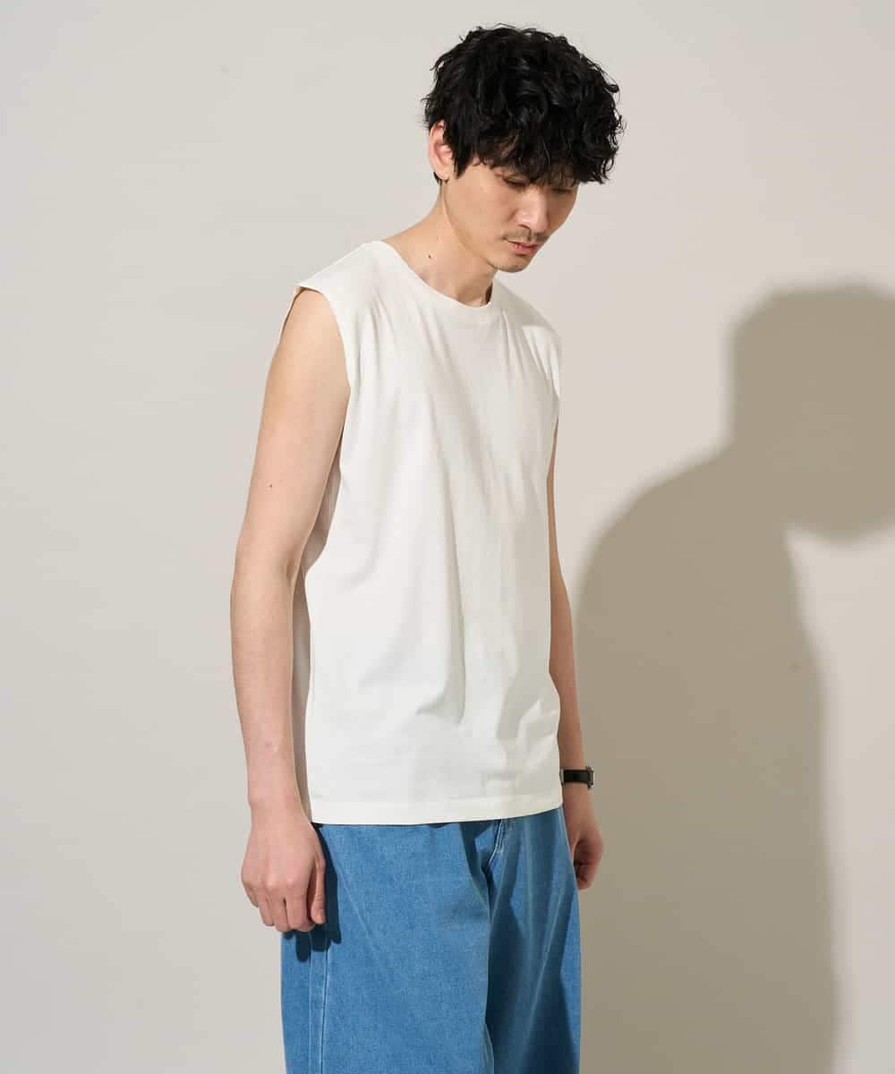 KHKGD39019 a.v.v MEN(アー・ヴェ・ヴェ) 【接触冷感】ノースリーブカットソー ブラック