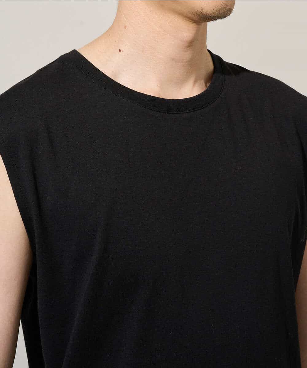 KHKGD39019 a.v.v MEN(アー・ヴェ・ヴェ) 【接触冷感】ノースリーブカットソー ブラック