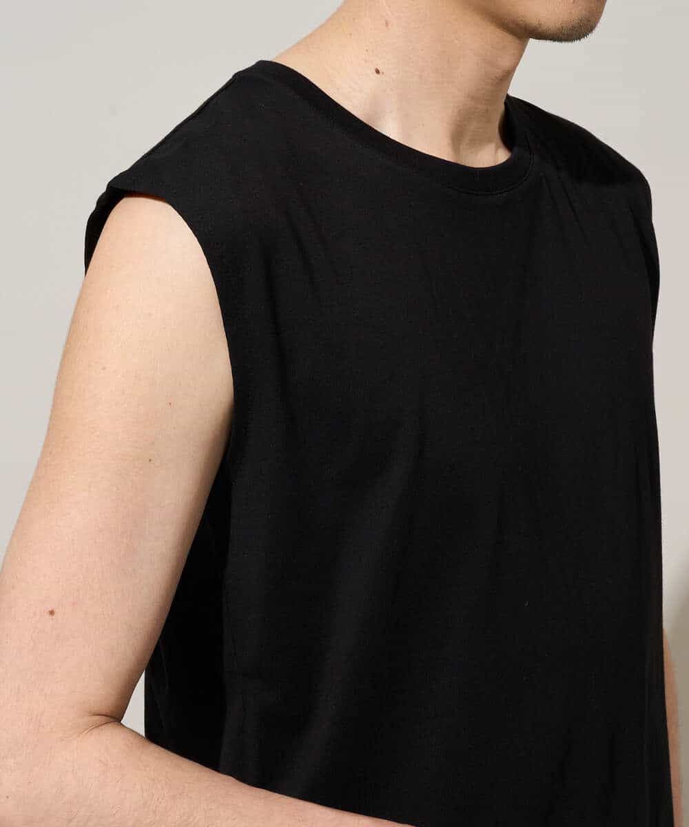 KHKGD39019 a.v.v MEN(アー・ヴェ・ヴェ) 【接触冷感】ノースリーブカットソー ブラック