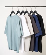 KHKGD40039 a.v.v MEN(アー・ヴェ・ヴェ) 【雑誌MonoMax5月号掲載】究極の無地Ｔシャツ シルケットスムースワイドシルエットカットソー【洗濯機で洗える/接触冷感/UVカット/毛玉になりにくい】 グリーン