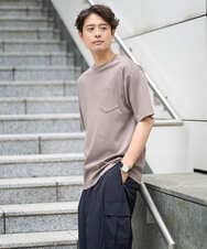 KHKGD40039 a.v.v MEN(アー・ヴェ・ヴェ) 【雑誌MonoMax5月号掲載】究極の無地Ｔシャツ シルケットスムースワイドシルエットカットソー【洗濯機で洗える/接触冷感/UVカット/毛玉になりにくい】 ブラウン