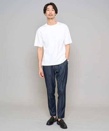 KHKGD40039 a.v.v MEN 【洗濯機で洗える/接触冷感/UVカット/毛玉になりにくい】シルケットスムースワイドシルエットカットソー
