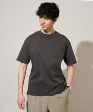 KHKGD40039 a.v.v MEN(アー・ヴェ・ヴェ) 【雑誌MonoMax5月号掲載】究極の無地Ｔシャツ シルケットスムースワイドシルエットカットソー【洗濯機で洗える/接触冷感/UVカット/毛玉になりにくい】 ダークグレー