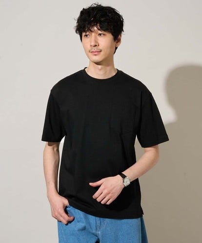 KHKGD40039 a.v.v MEN 【雑誌MonoMax5月号掲載】究極の無地Ｔシャツ シルケットスムースワイドシルエットカットソー【洗濯機で洗える/接触冷感/UVカット/毛玉になりにくい】