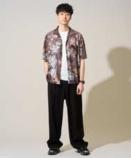 KHKGD40039 a.v.v MEN(アー・ヴェ・ヴェ) 【雑誌MonoMax5月号掲載】究極の無地Ｔシャツ シルケットスムースワイドシルエットカットソー【洗濯機で洗える/接触冷感/UVカット/毛玉になりにくい】 ブラック